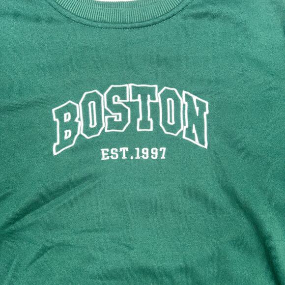 SHEIN "Boston" Multisex Crewneck Sweater (Celtics Green | XL) - Picture 2 of 3